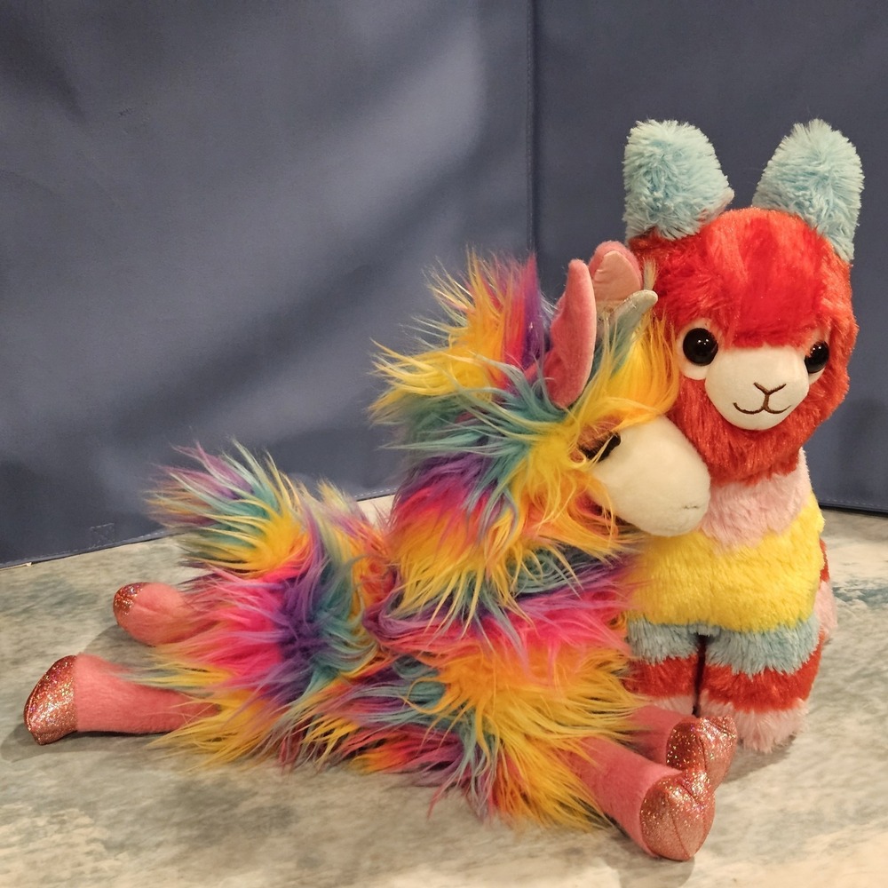 Douglas Rainbow Llamacorn Plush & Museum Of Ice Cream Alpaca Llama‎ Plush Bundle